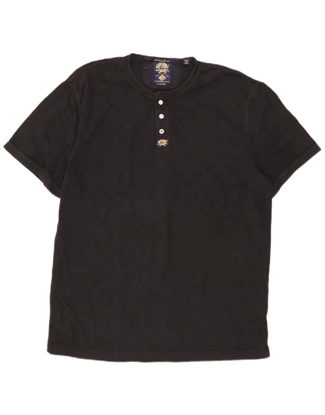 SUPERDRY Tricou Bărbați Top 3XL Bumbac Negru