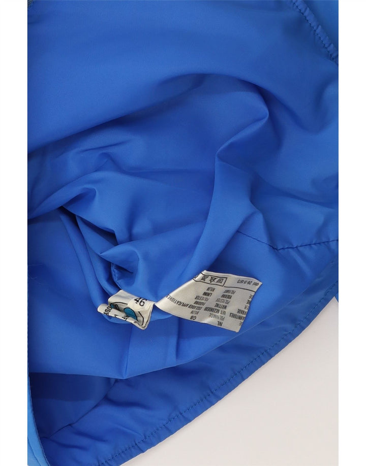 SAMAS Mens Hooded Rain Jacket IT 46 Small Blue Colourblock Polyamide Vintage Samas and Second-Hand Samas from Messina Hembry 