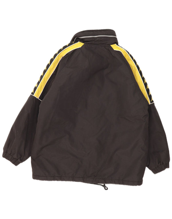 Jachetă Windbreaker cu grafică pentru băieți Kappa 12-13 ani XL negru colorblock