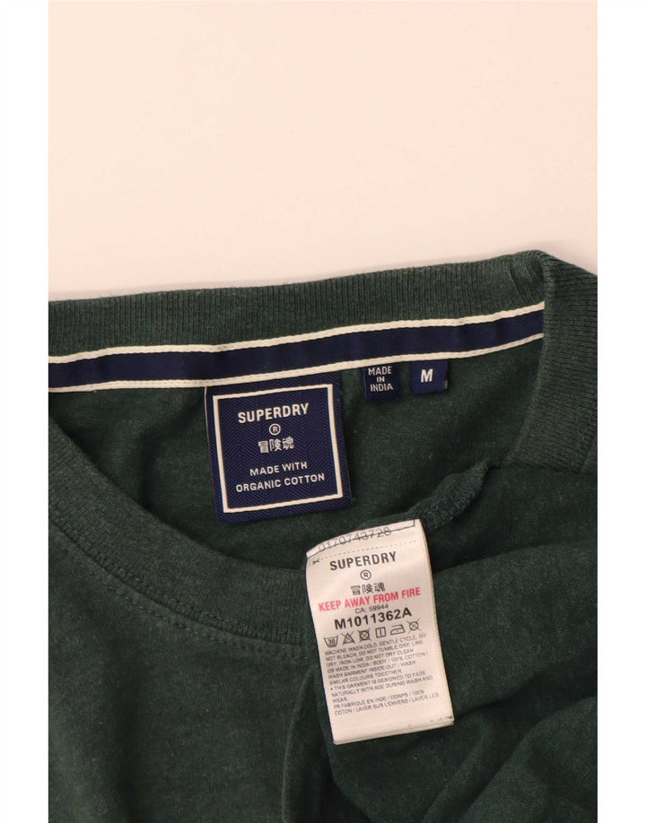 Tricou Superdry pentru bărbați Top din bumbac verde mediu