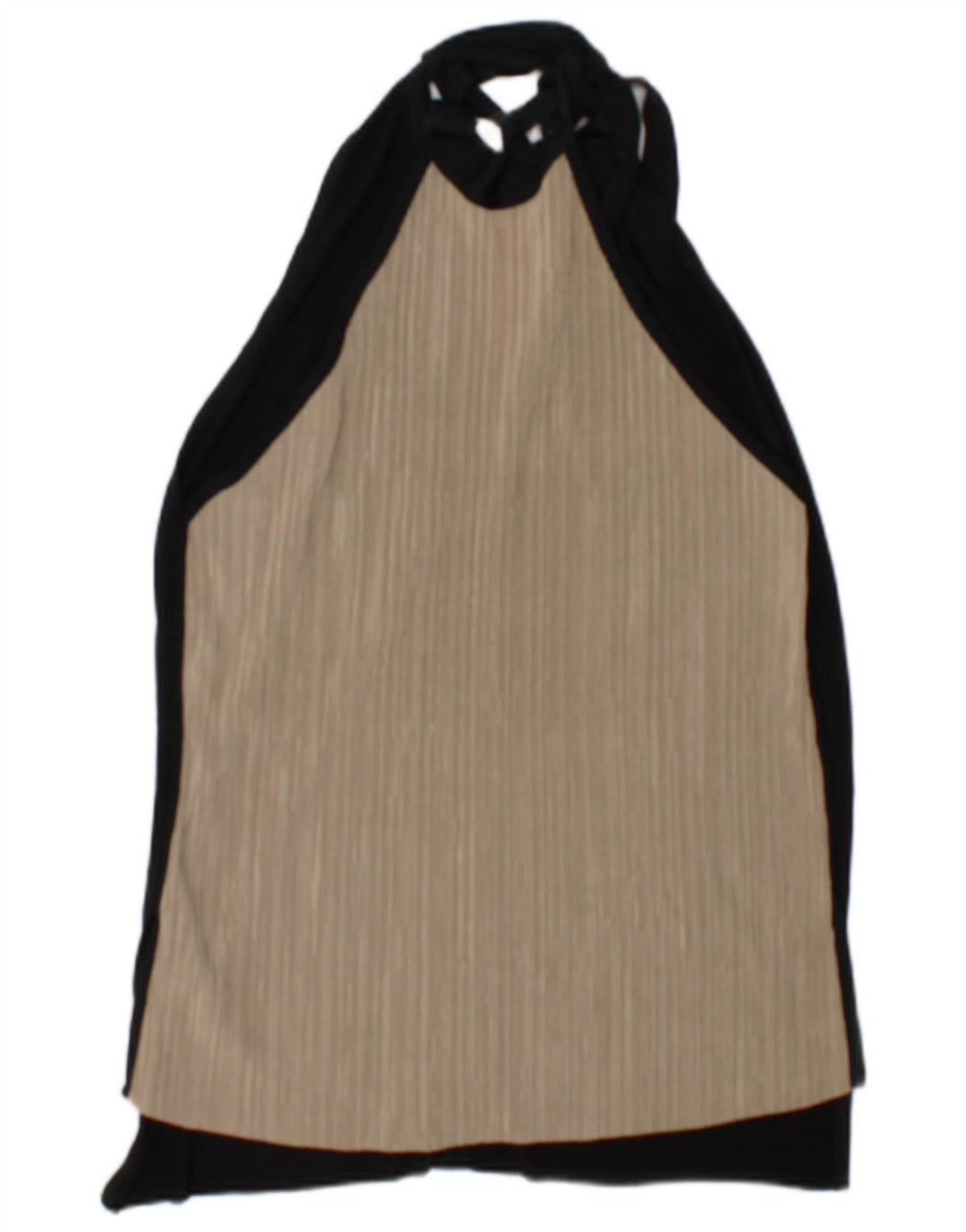 Top Halter pentru femei Zara UK 14 Medium Bej Colorblock