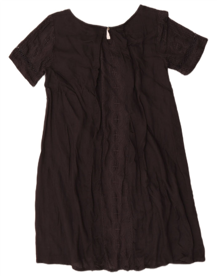 Fat Face Femei A-Line Rochie UK 8 Small Negru Bumbac