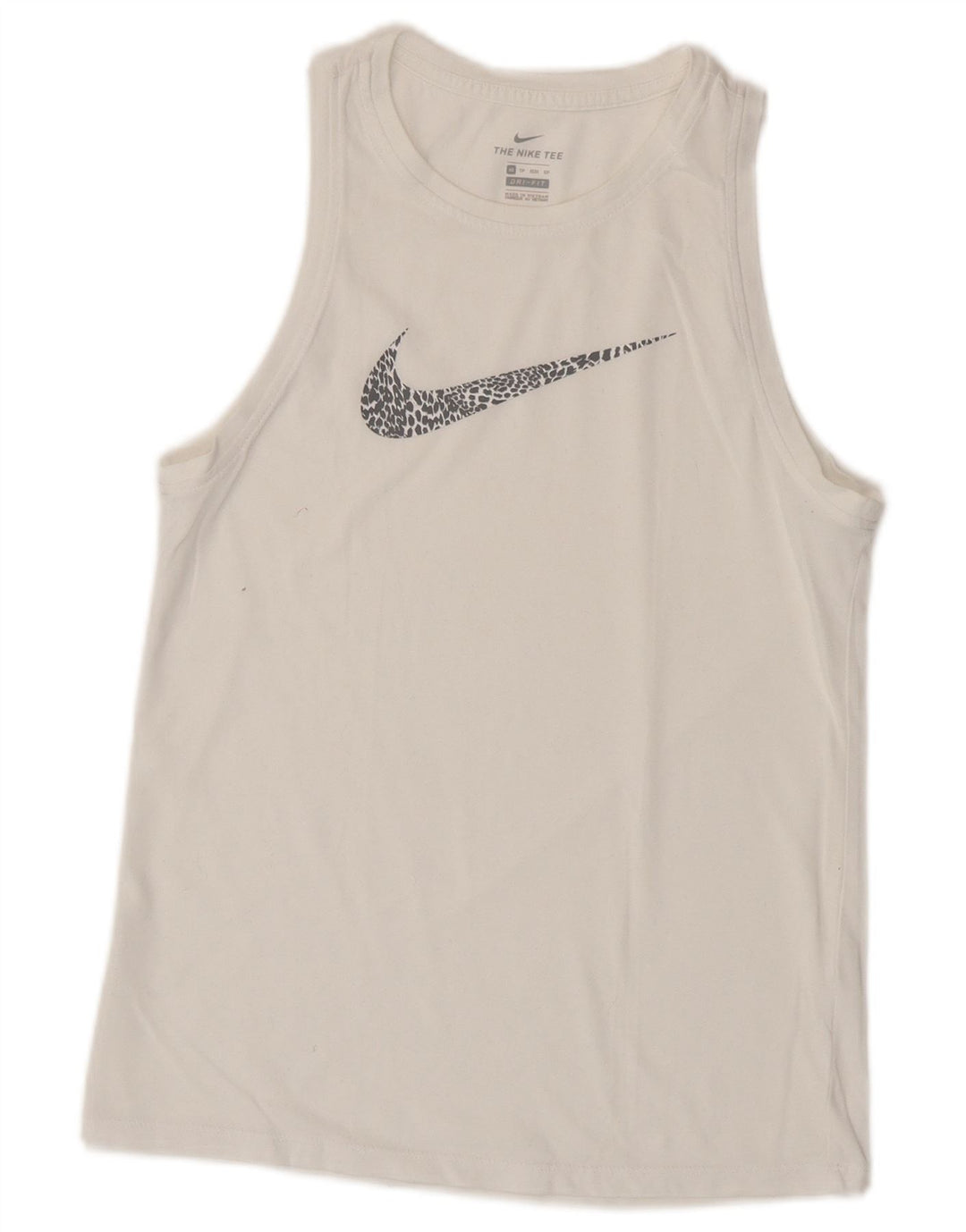 Top cu vestă grafică Dri Fit NIKE pentru femei UK 6 XS alb