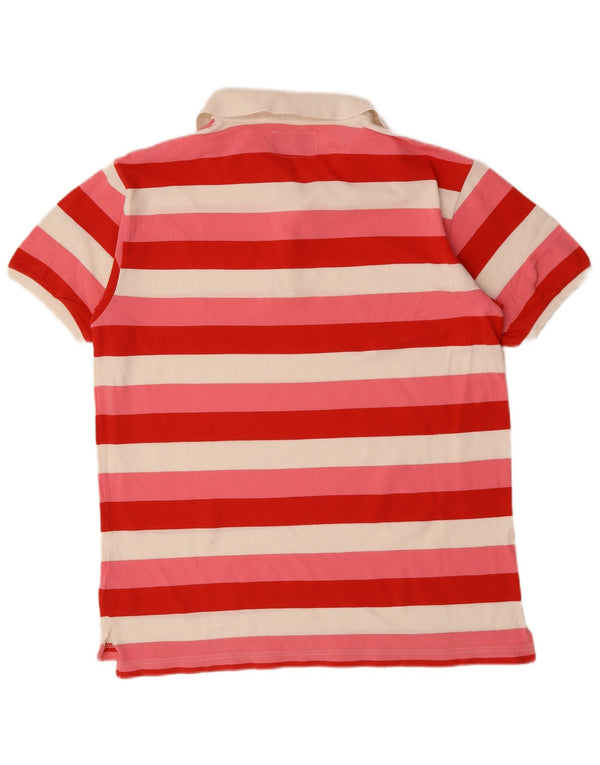 RIFLE Tricou polo rugby pentru bărbați 2XL, bumbac cu dungi roz