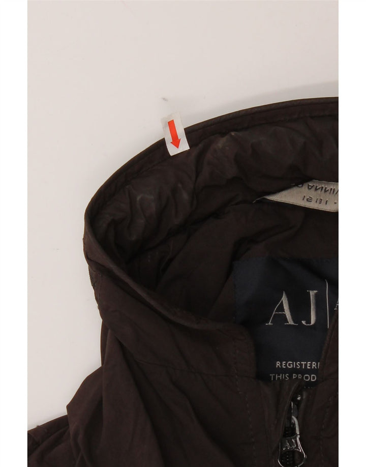 Jachetă bomber cu glugă pentru bărbați Armani Jeans EU 48 Poliester maro mic