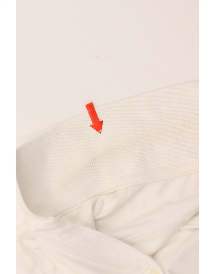 Tricou polo Puma pentru femei UK 12, bumbac alb mediu