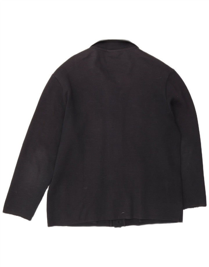 Pulover cardigan pentru bărbați Lacoste IT 52 Lână mare albastru bleumarin