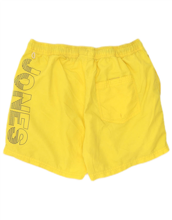 Pantaloni scurți de înot cu grafică Jack & Jones pentru bărbați, din poliester galben mare