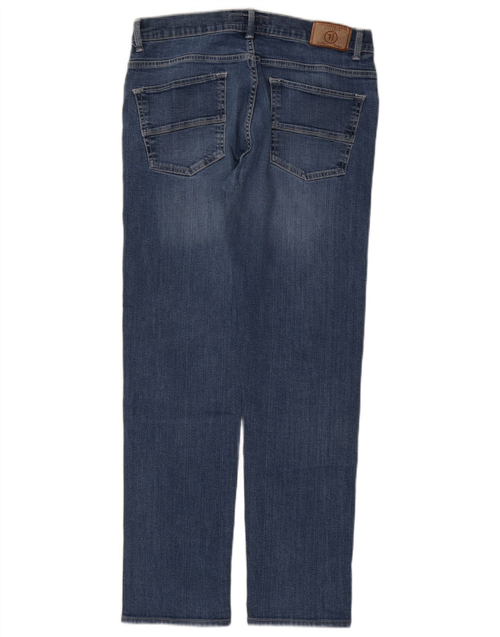 Trussardi Blugi Distressed Straight pentru bărbați W32 L30 Albastru