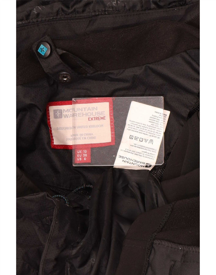 Jachetă de ploaie cu glugă pentru femei Mountain Warehouse UK 10 Small Black Nylon
