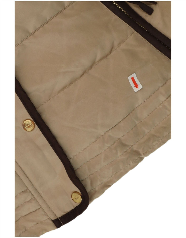 Jachetă căptușită pentru femei Zara UK 18 XL poliester bej