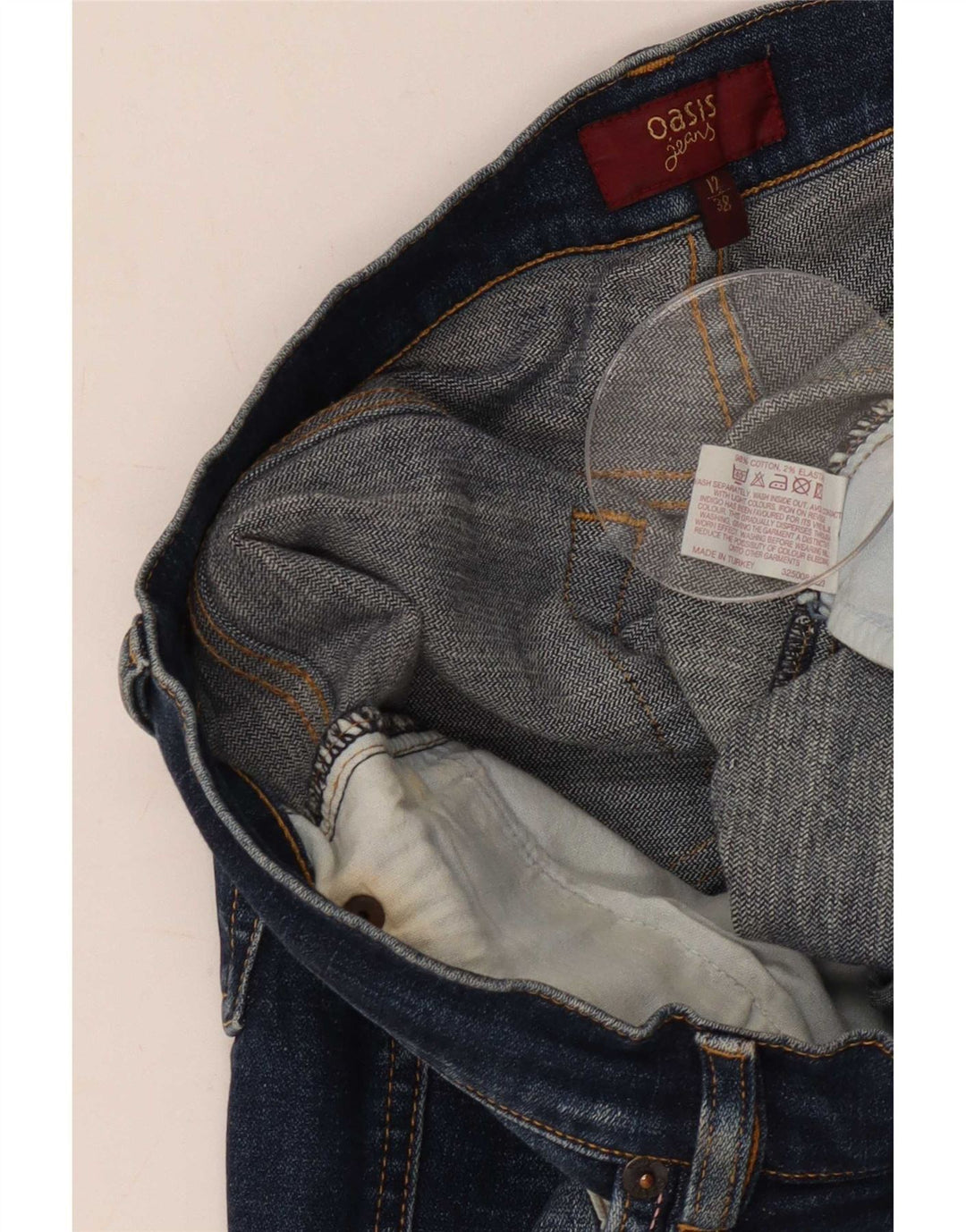 Oasis Blugi Bootcut pentru femei UK 12 Medium L30 L27 Bumbac albastru
