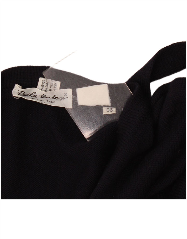 Pulover cardigan supradimensionat pentru femei Vintage IT 36 XS bleumarin