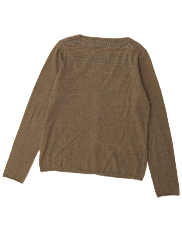 Pulover cardigan pentru femei White Stuff UK 16 mare bumbac kaki