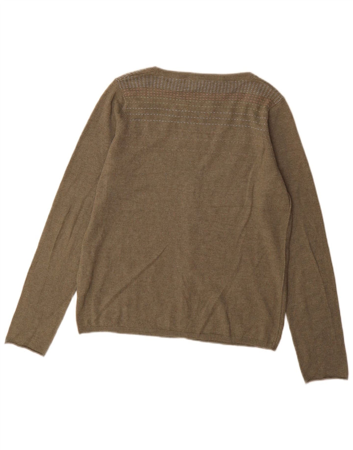 Pulover cardigan pentru femei White Stuff UK 16 mare bumbac kaki