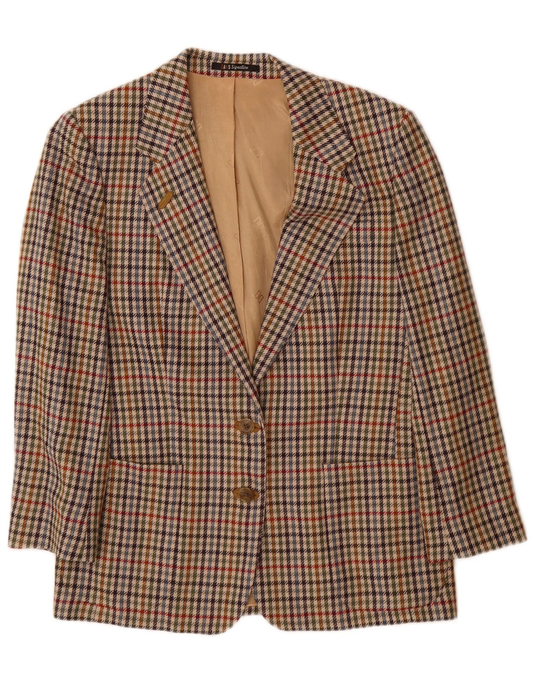 Jachetă blazer cu 2 nasturi DAKS pentru femei, cu 2 nasturi, UK 10, picior de gală mic, bej