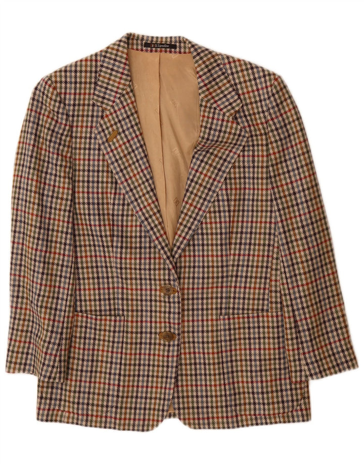Jachetă blazer cu 2 nasturi DAKS pentru femei, cu 2 nasturi, UK 10, picior de gală mic, bej