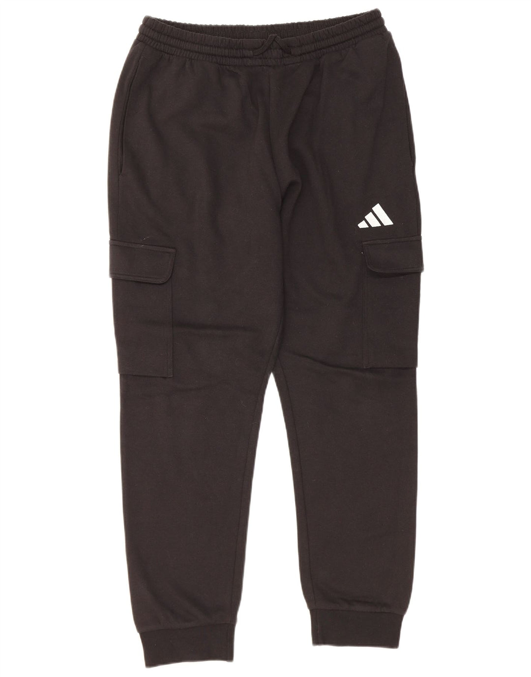 Pantaloni de trening Adidas pentru bărbați Cargo Pantaloni de jogging, bumbac mediu negru