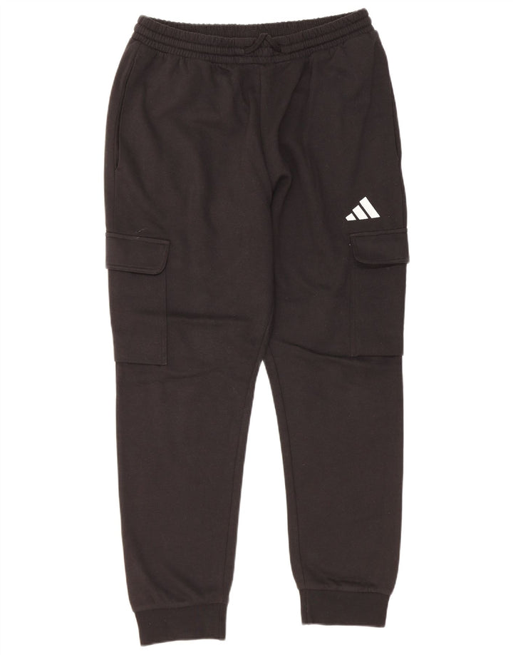 Pantaloni de trening Adidas pentru bărbați Cargo Pantaloni de jogging, bumbac mediu negru