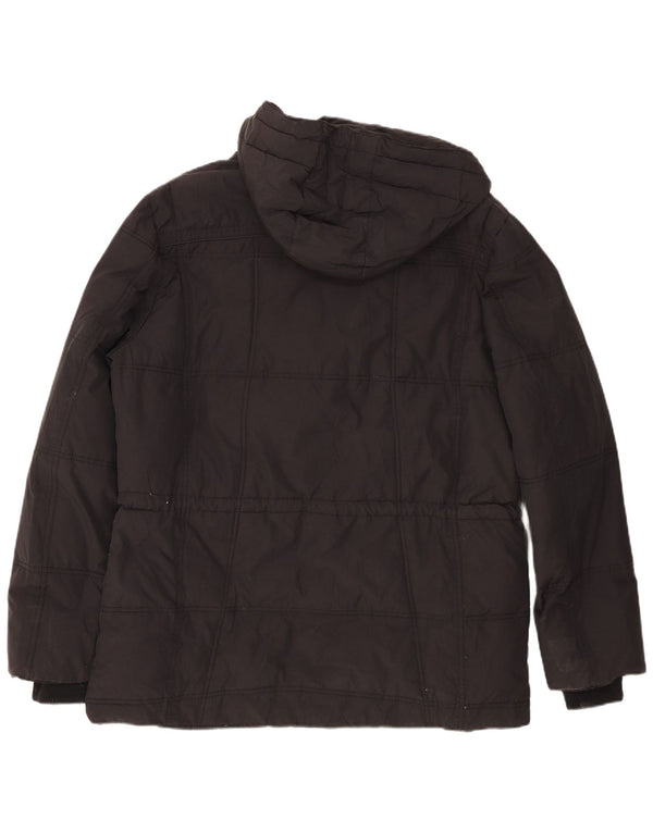 Jachetă parka cu glugă pentru bărbați Ivy Oxford IT 54 2XL, bumbac negru, sport