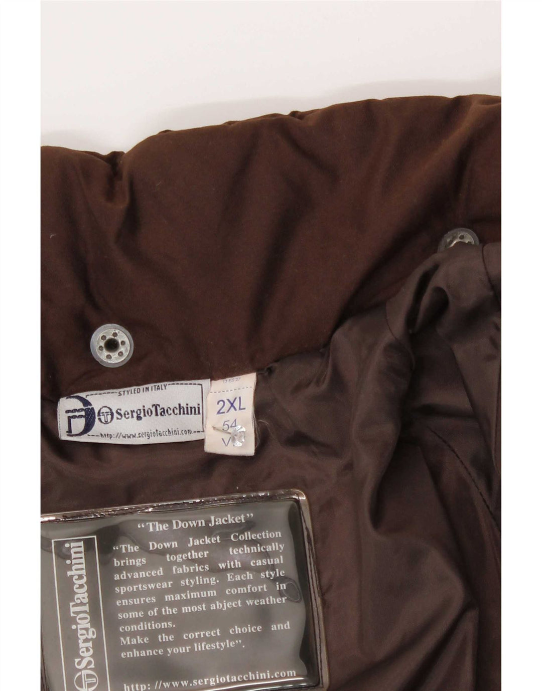 Palton căptușit pentru bărbați Sergio Tacchini IT 54 2XL maro policlorid