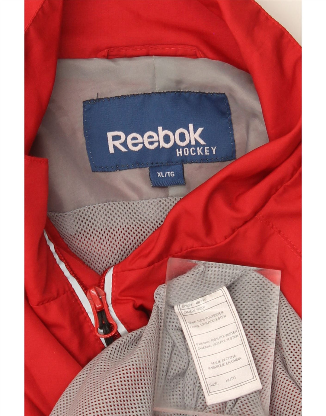 Jachetă de ploaie pentru bărbați Reebok UK 42 XL poliester color bloc roșu