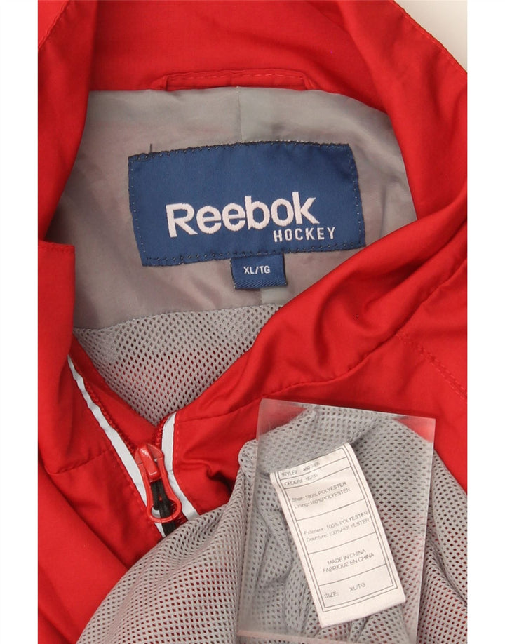 Jachetă de ploaie pentru bărbați Reebok UK 42 XL poliester color bloc roșu