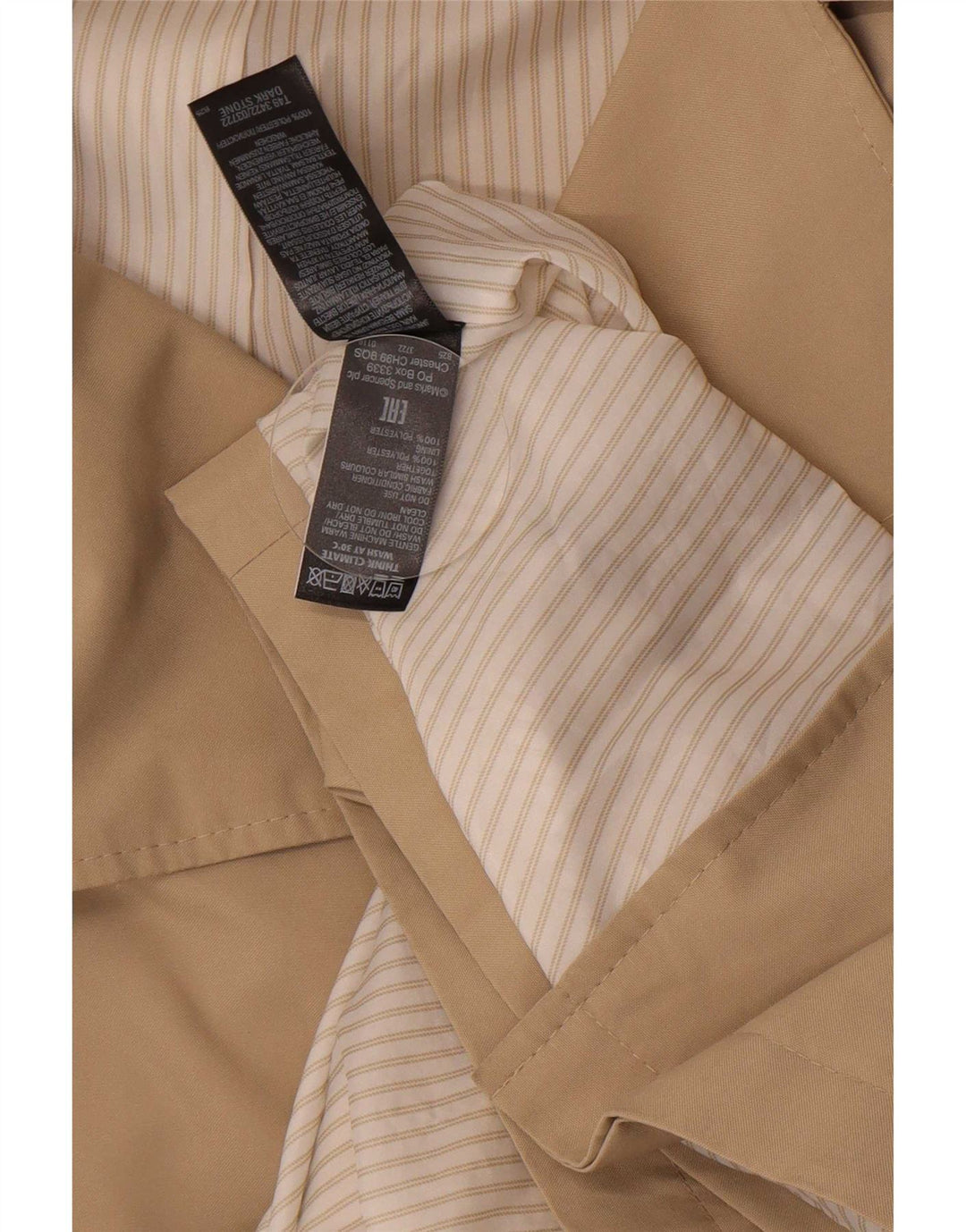 Trench pentru femei Marks & Spencer UK 14, mare, bej, poliester