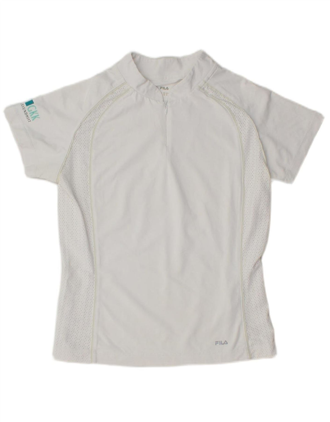 FILA Womens T-Shirt Top UK 12 Medium White Polyester