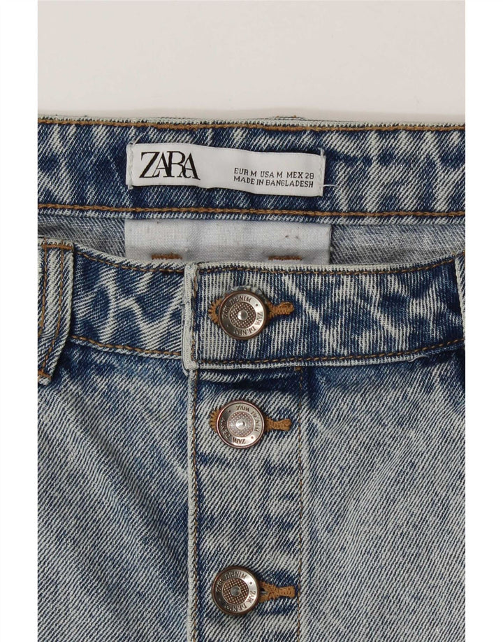 Fusta Mini Denim Zara Womens Acid Wash Medium W28 Blue