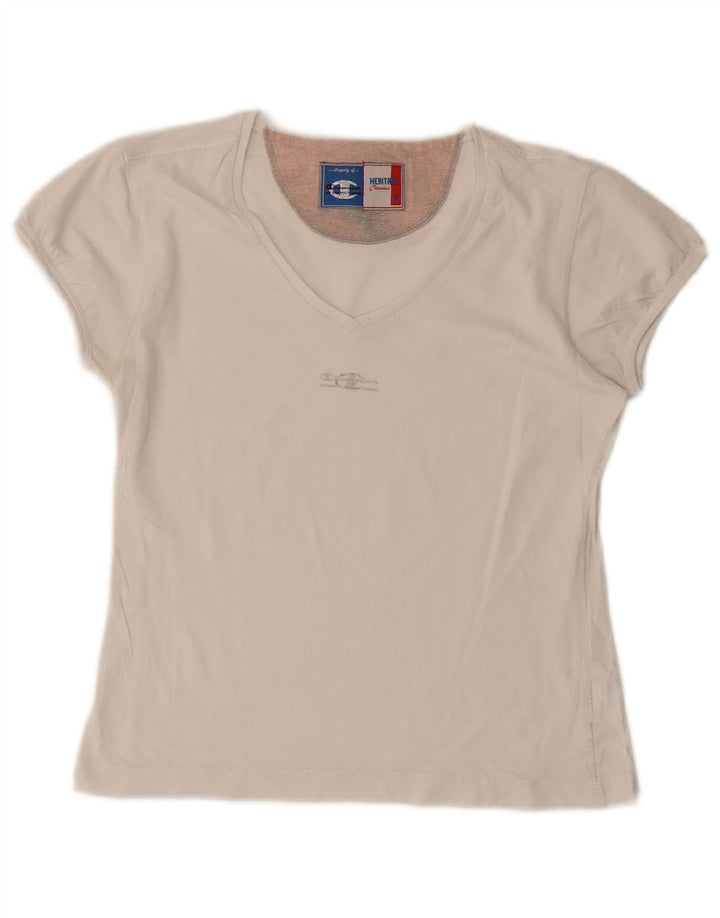 Tricou pentru femei Champion Heritage Classics Crop Top UK 12 Medium White
