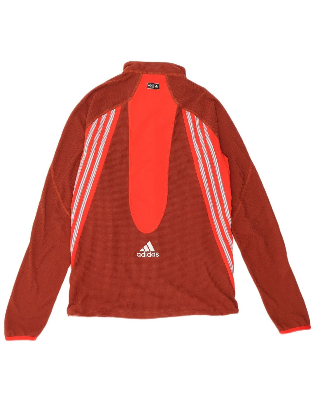 Jachetă de top pentru trening Adidas pentru femei UK 12 Maro mediu Poliester color bloc