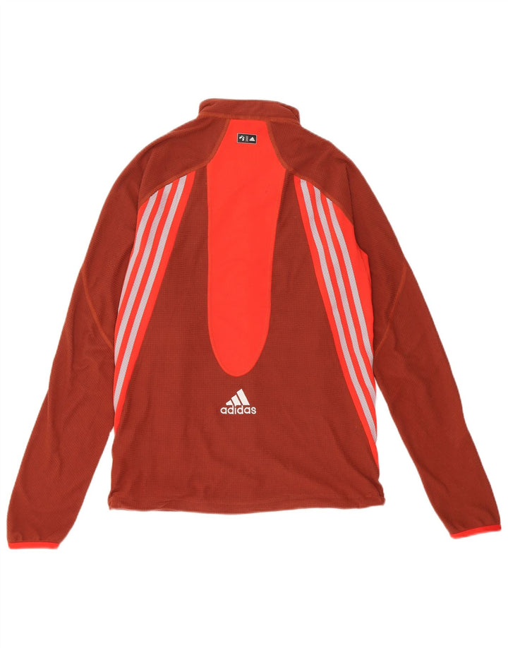 Jachetă de top pentru trening Adidas pentru femei UK 12 Maro mediu Poliester color bloc