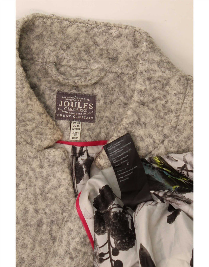 Palton pentru femei Joules UK 20 2XL Gri poliester cu pături
