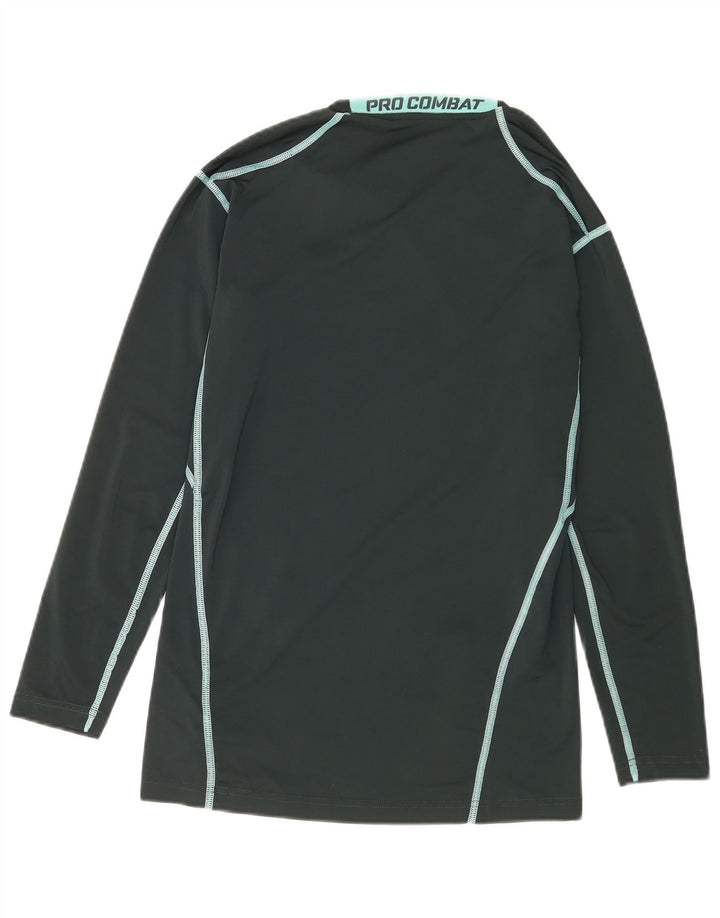 Top grafic Nike Dri Fit pentru bărbați cu mânecă lungă, mare, verde, poliester