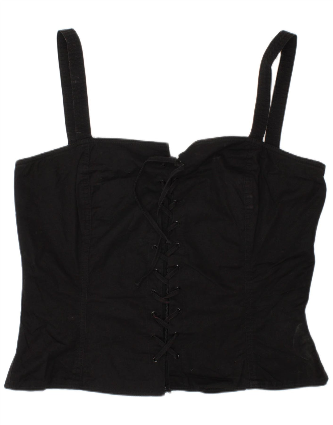 LUISA SPAGNOLI Top Corset Femei IT 46 Mare Bumbac Negru