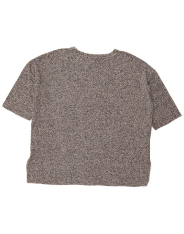 Tricou supradimensionat pentru femei Zara UK 10 mic, gri, viscoză