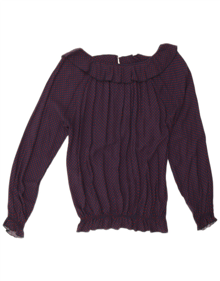 Bluză Fornarina Femei Top UK 14 Medium Bleumarin Pete Retro
