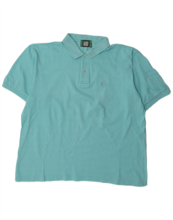 Cămașă polo pentru bărbați Sergio Tacchini XL din bumbac turcoaz