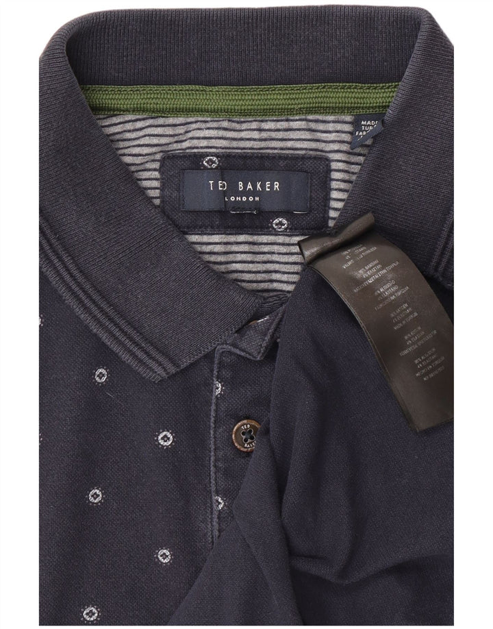 Tricou polo pentru bărbați Ted Baker, bumbac cu pete, albastru marin