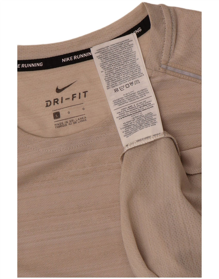 Tricou pentru bărbați Nike Dri Fit Top mare roz poliester cu dungi