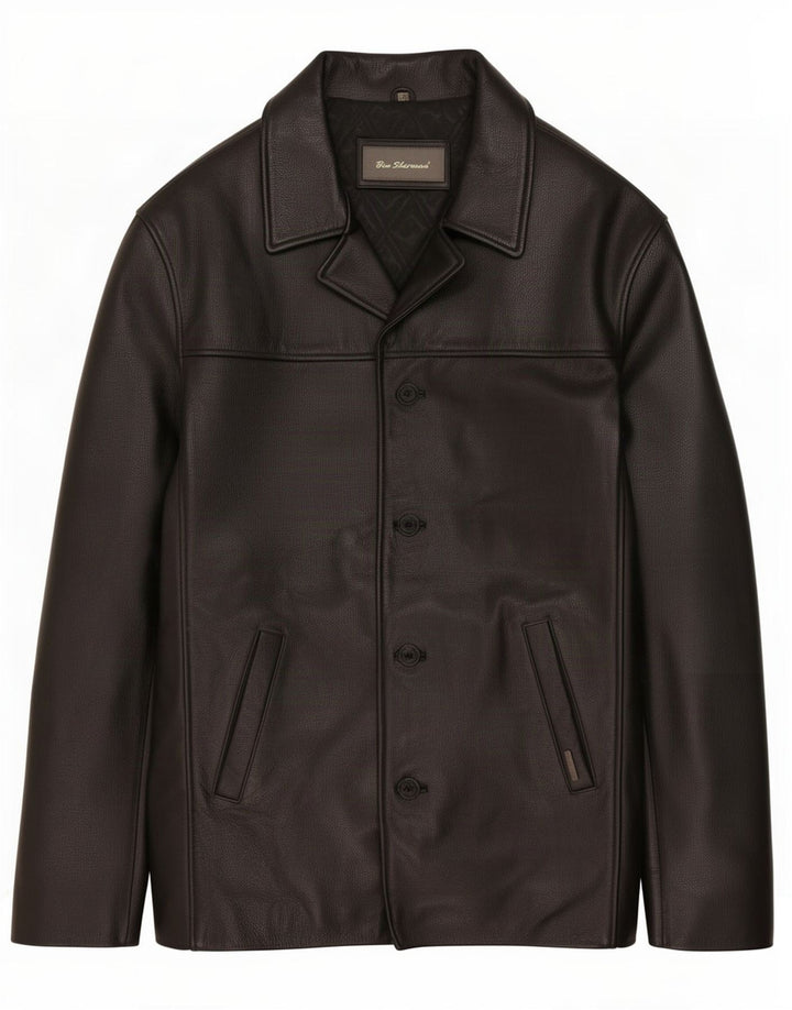 Jachetă de piele pentru bărbați Ben Sherman UK 40 Large Black
