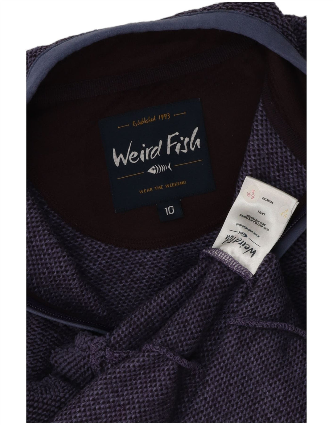 WEIRD FISH Jachetă de trening supradimensionată pentru femei UK 10 Small Purple