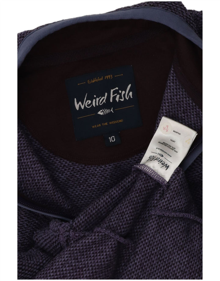 WEIRD FISH Jachetă de trening supradimensionată pentru femei UK 10 Small Purple