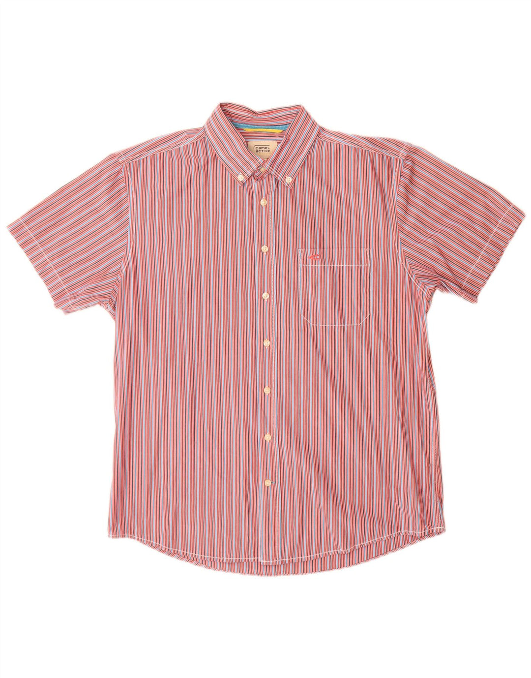 Cămașă cu mânecă scurtă pentru bărbați Camel Active, bumbac cu dungi mari, multicolore