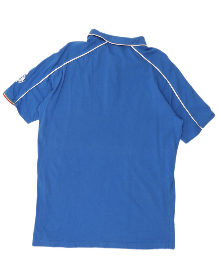 Tricou polo Asics Italia Graphic 2XL, bumbac albastru