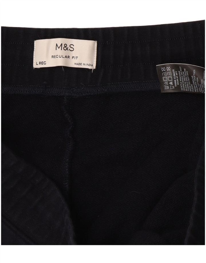 Pantaloni de trening pentru bărbați Marks & Spencer, cu croiala obișnuită, pantaloni de jogging mari, bleumarin