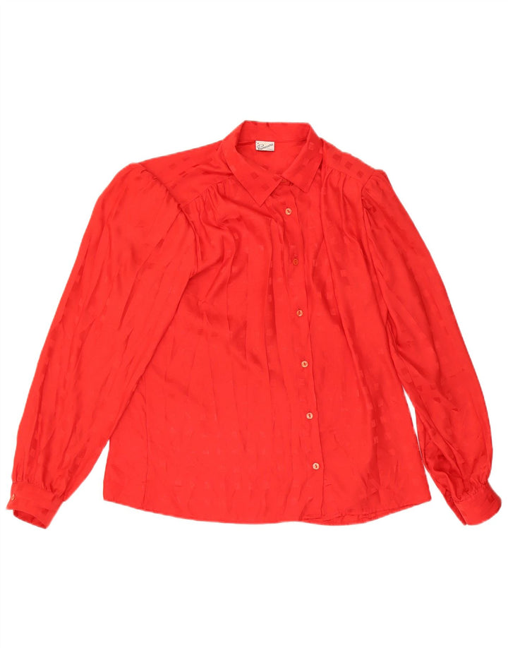 PRIMAVERA FIRENZE Womens Shirt XL Red Check Polyester
