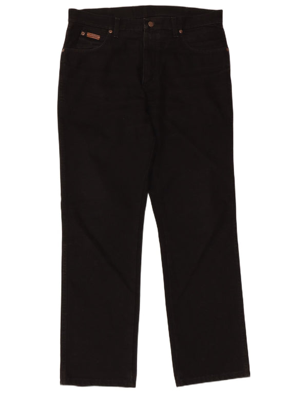 WRANGLER Blugi drepte pentru bărbați Texas W36 L32 bumbac negru