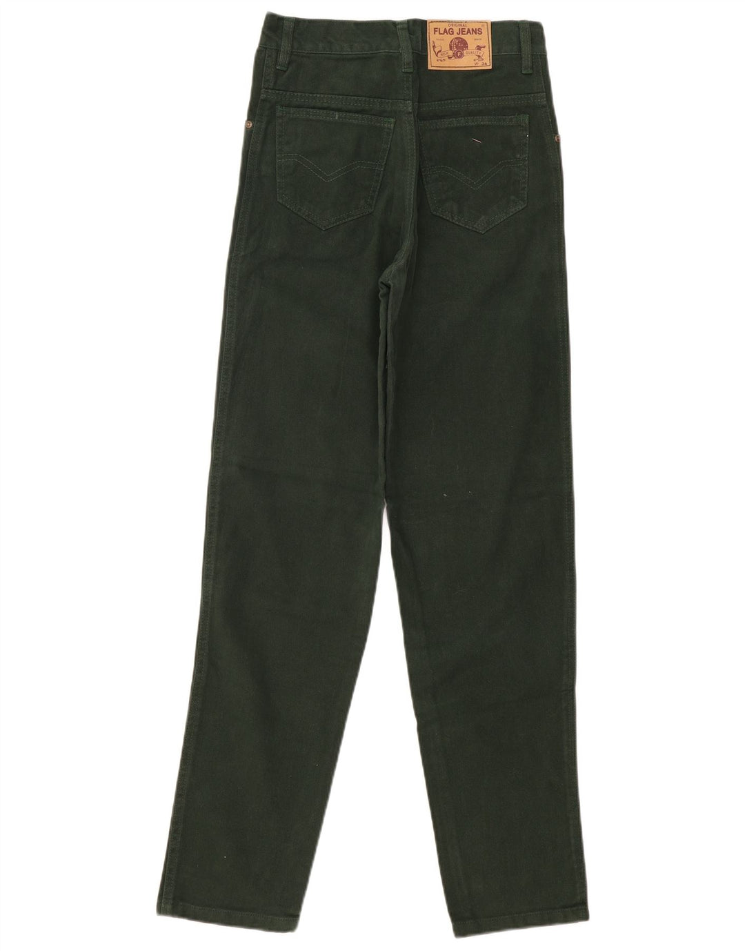 VINTAGE Blugi subțiri cu talie înaltă pentru femei EU 36 Mici W28 L31 Bumbac verde